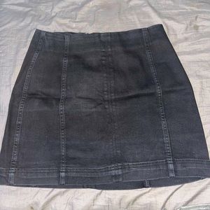 black jean skirt